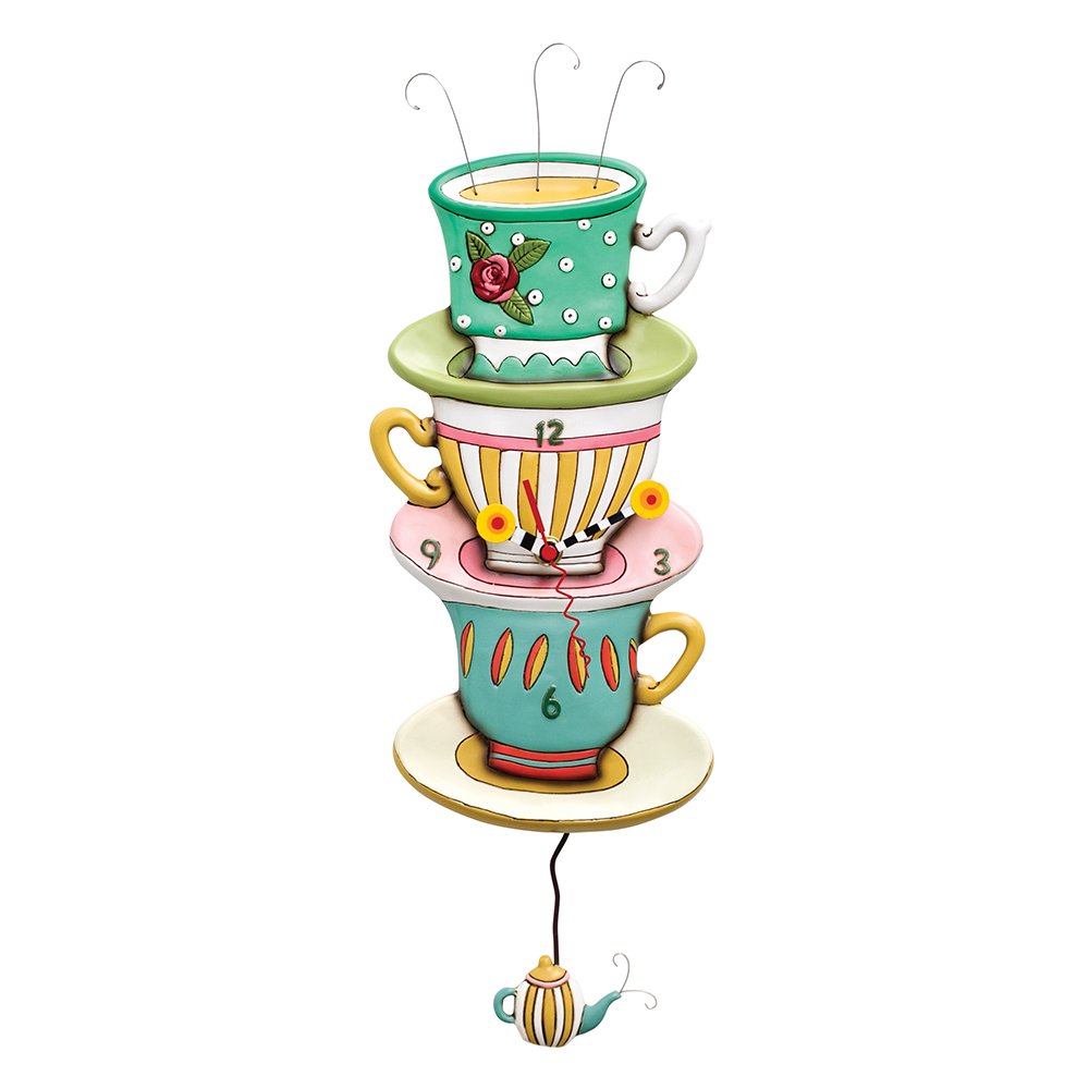 Spot of Tea Clock (stacked teacups)