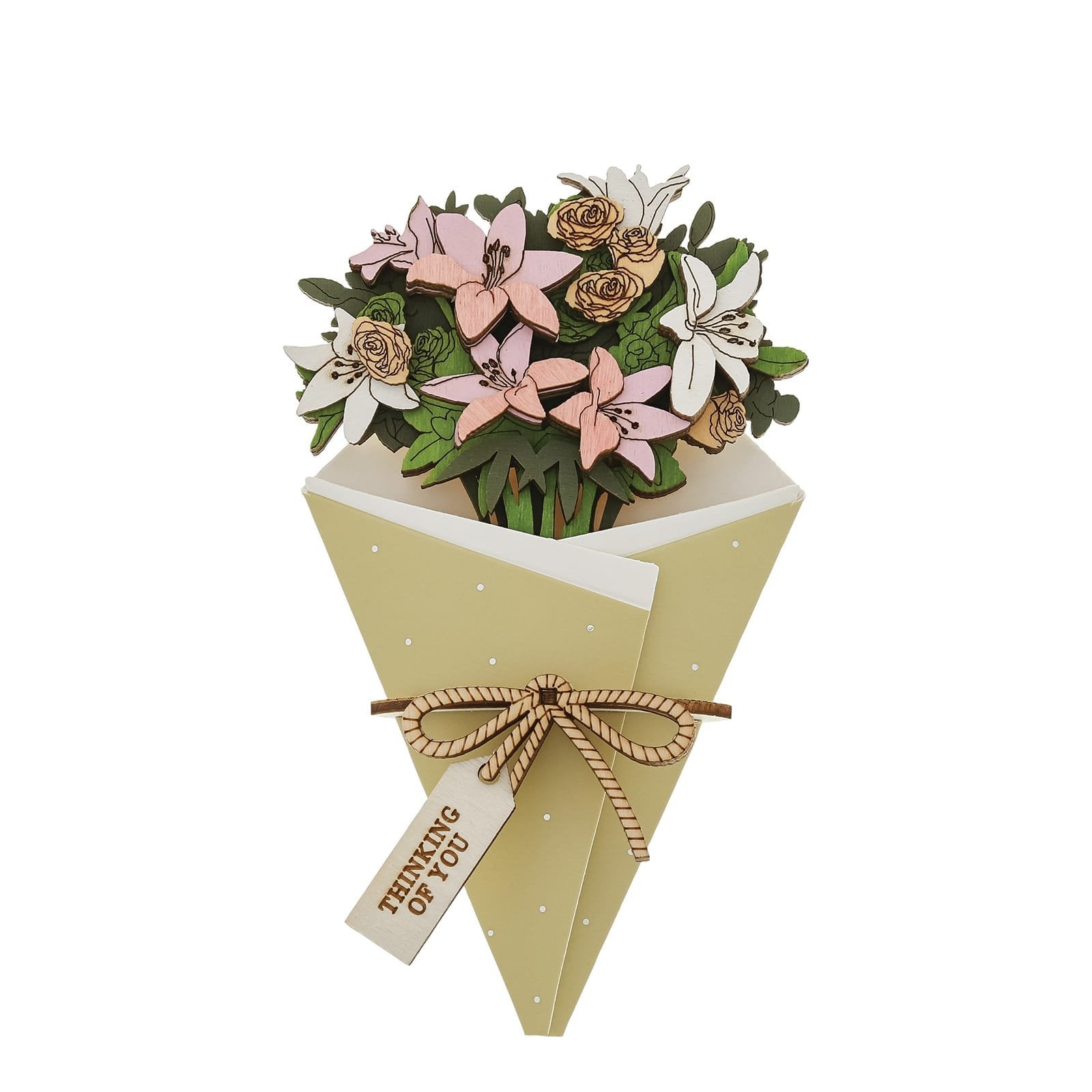 Thinking of You 3D Flower Figurine Card