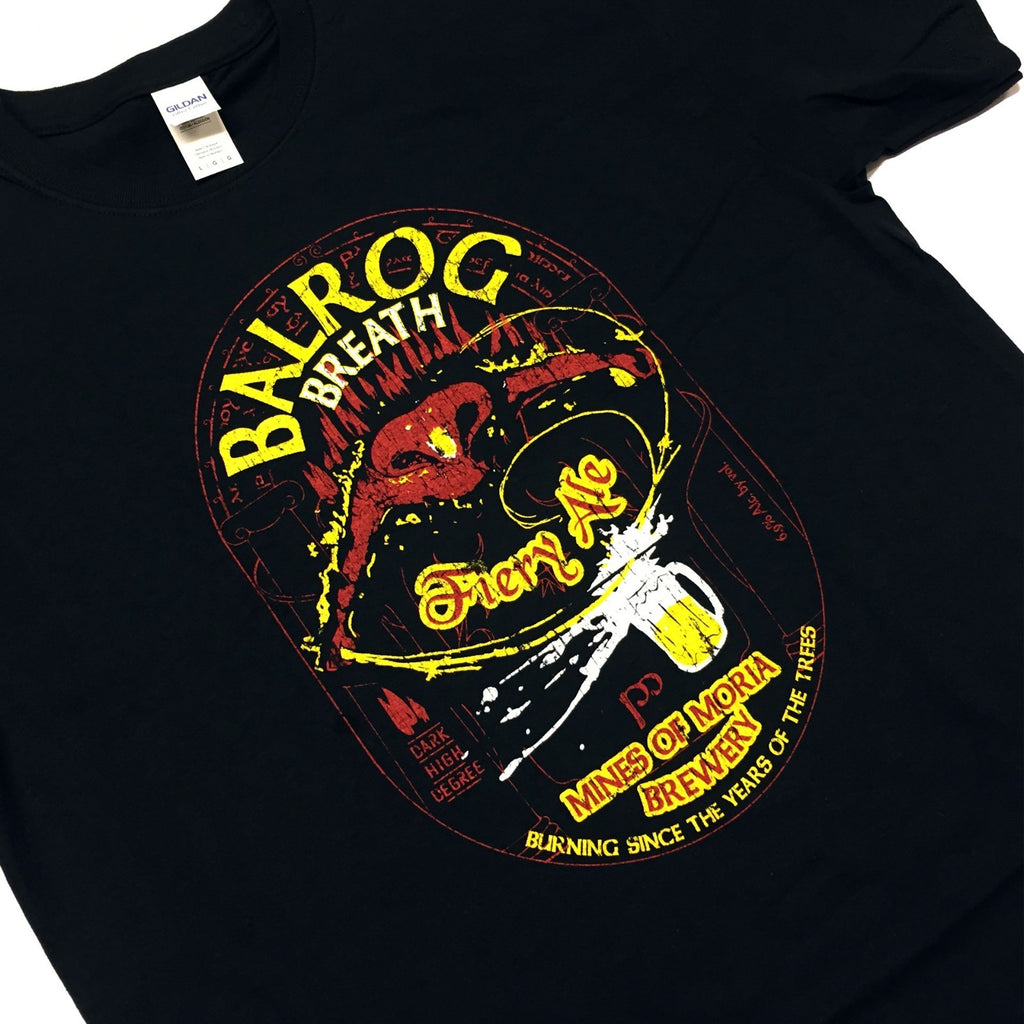 LORD OF THE RINGS inspired T-shirt BALROG BREATH Fiery Ale