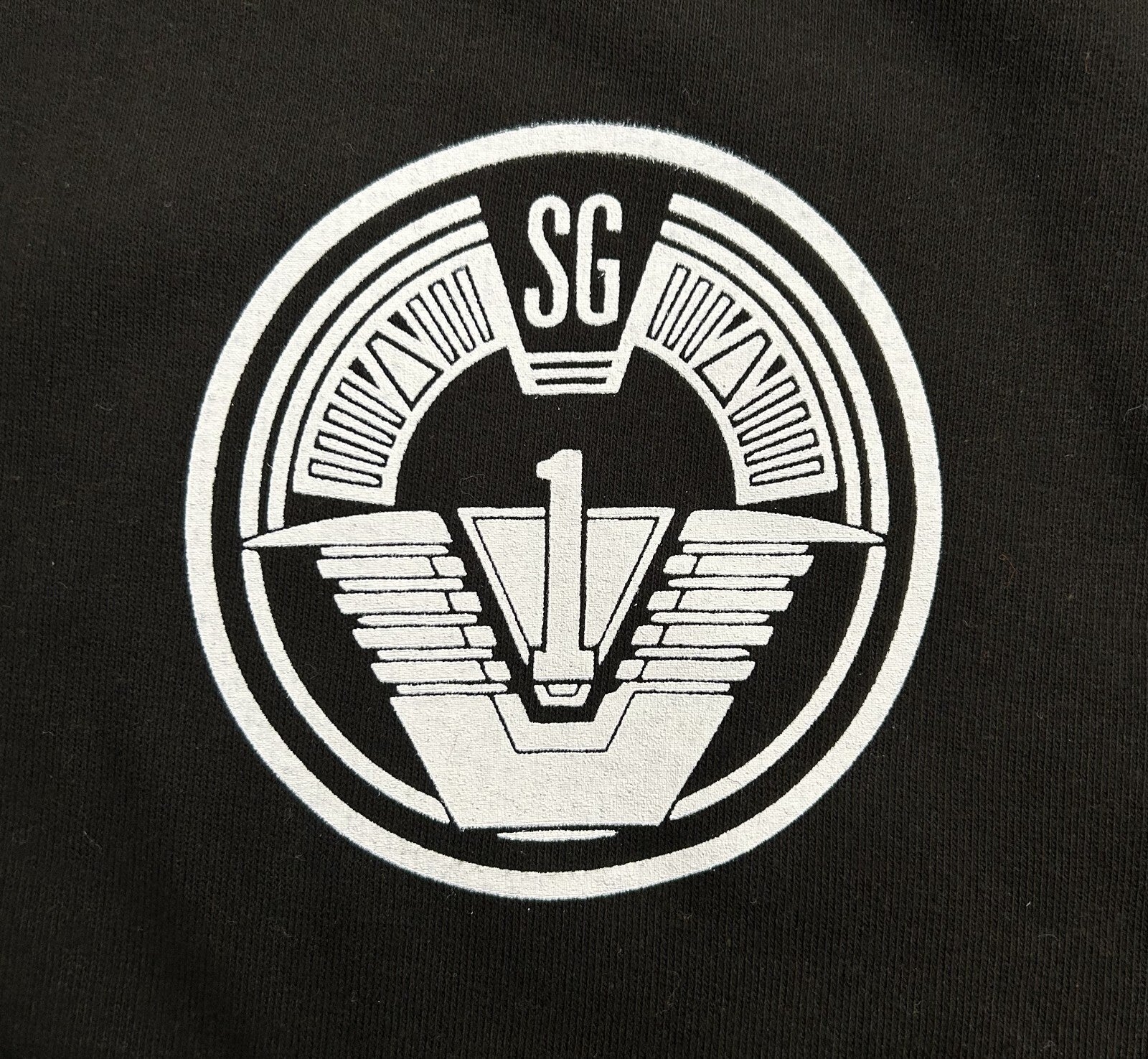 STARGATE Origin / Earth Symbol - Distressed Design ZIPPED HOODIE for Film fans