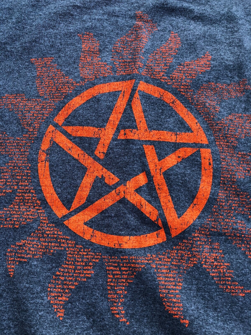 "Supernatural" inspired T-Shirt Anti-possession Symbol - Pentagram